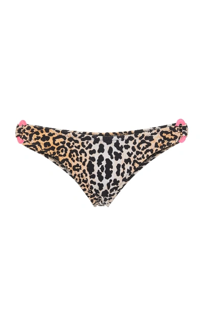 Shop Reina Olga Rings Bikini Bottom In Animal