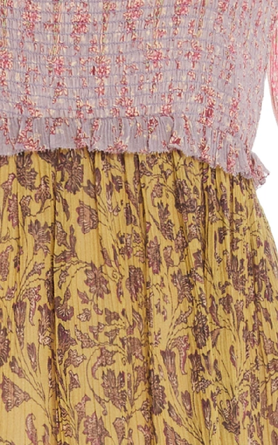 Shop Zimmermann Juniper Tiered Printed Silk Dress In Multi
