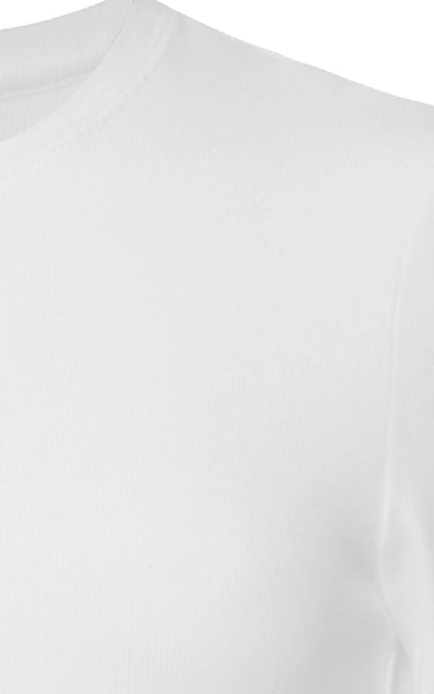 Shop Atm Anthony Thomas Melillo Ribbed Stretch-micro Modal Bodysuit In White