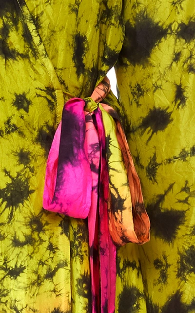 Shop Anna Kosturova Print Silk Wrap Dress