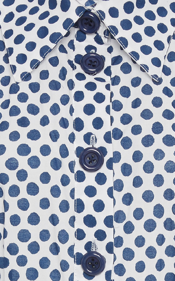 sea polka dot shirt dress