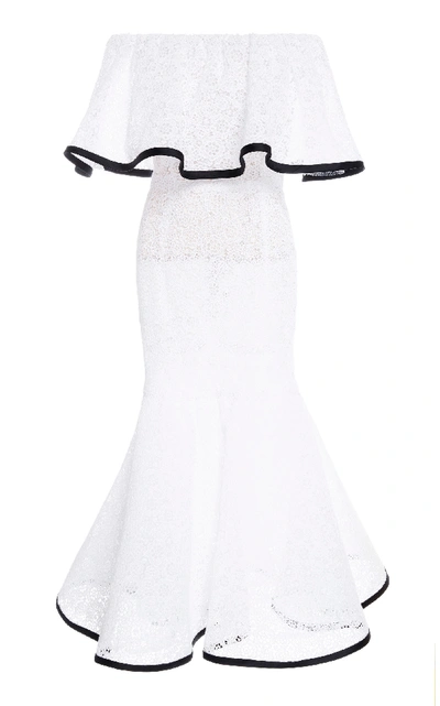 Shop Carolina Herrera Strapless Daisy Floral Dress In White