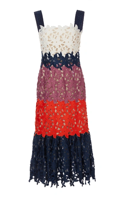 Shop Sea Maiseyy Lace Midi Dress In Print