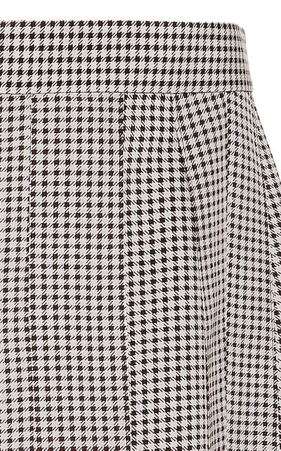 Shop Joseph Charlie Mini Houndstooth Silk Maxi Skirt In Print