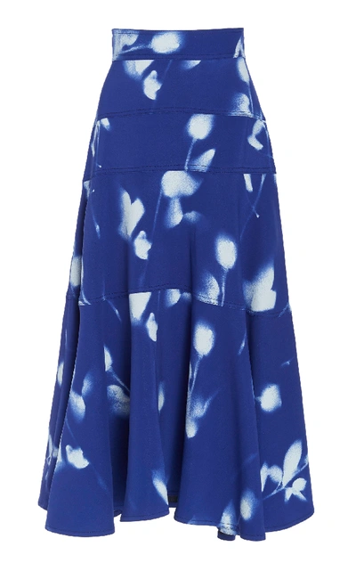 Shop Proenza Schouler Printed Cady Skirt In Blue