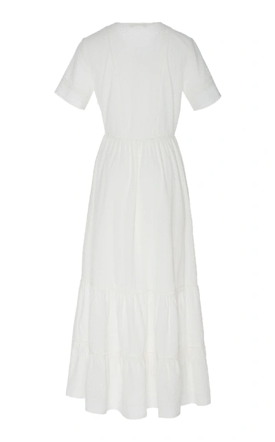 Shop Jonathan Simkhai Eyelet Cotton Maxi Dress In White