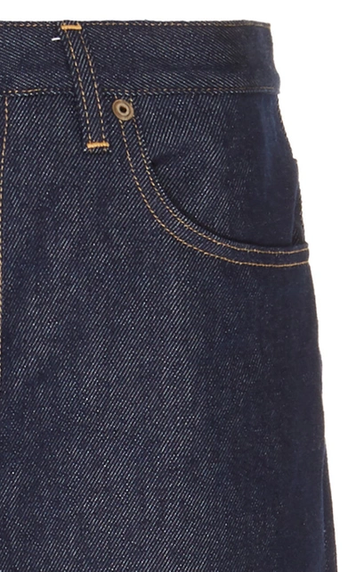 Shop Maison Margiela Two-tone Straight-leg Jeans In Blue