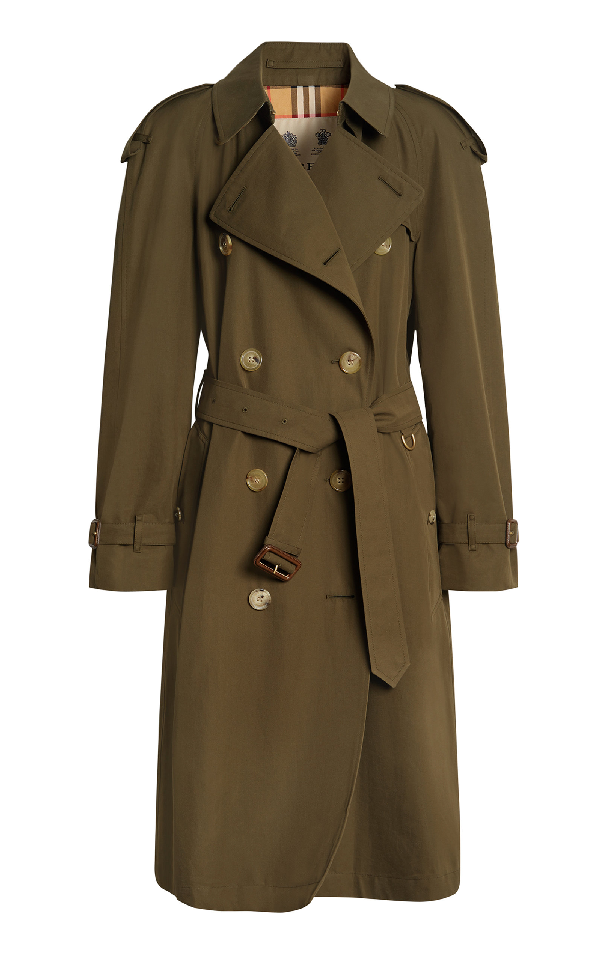green burberry trench coat