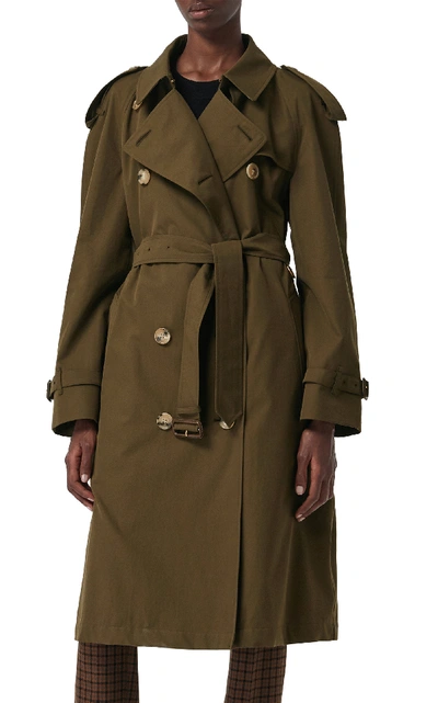 Shop Burberry Westminster Trench Coat In Green