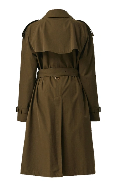 Shop Burberry Westminster Trench Coat In Green