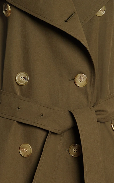 Shop Burberry Westminster Trench Coat In Green