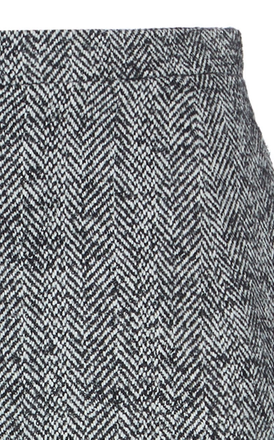 Shop N°21 Gilda High-low Wool-blend Skirt In Grey