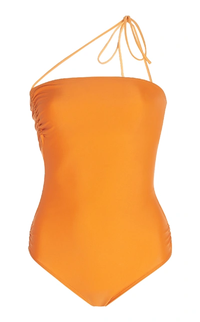 Shop Jacquemus Alassio Swimsuit In Orange