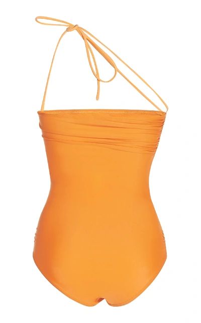 Shop Jacquemus Alassio Swimsuit In Orange