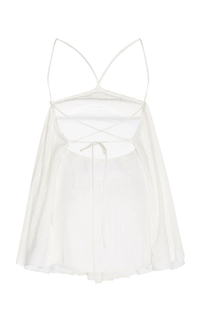 Shop Jacquemus Belluno Cotton-blend Dress In White