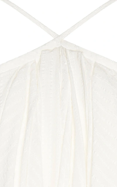 Shop Jacquemus Belluno Cotton-blend Dress In White
