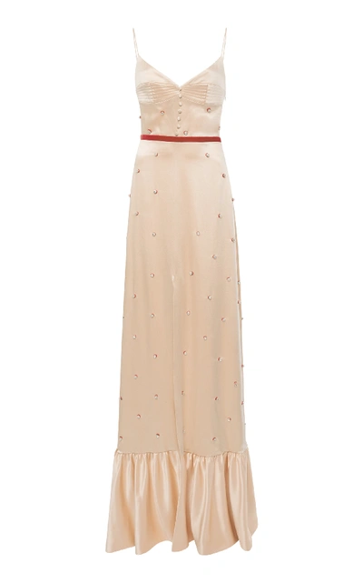 Shop Markarian Exclusive Arabian Song Beaded Silk Gown In Pink