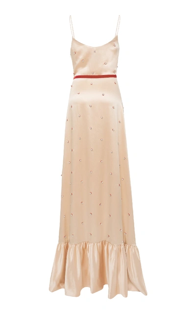Shop Markarian Exclusive Arabian Song Beaded Silk Gown In Pink