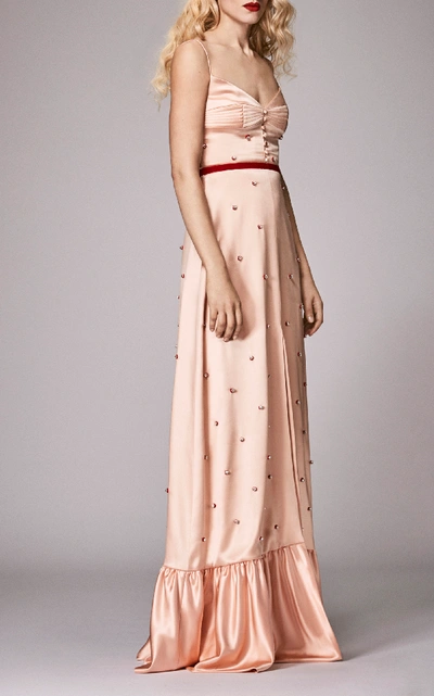 Shop Markarian Exclusive Arabian Song Beaded Silk Gown In Pink