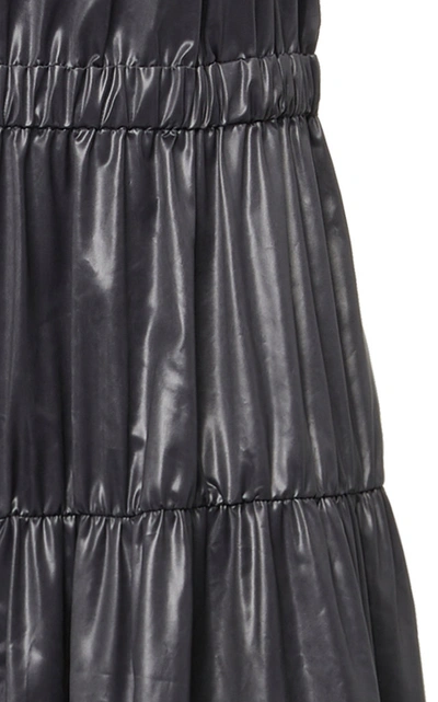 Shop Tibi Liquid Drape Culotte Jumpsuit In Black