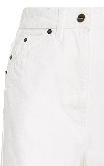 Shop Jacquemus Prago High-rise Wide-leg Jeans In White