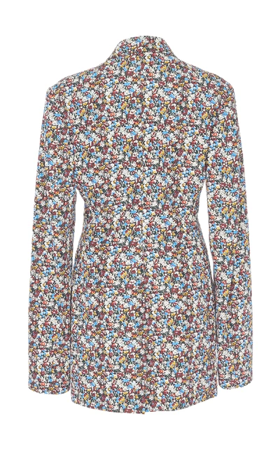 Shop Victoria Beckham Tailored Floral-print Jacket