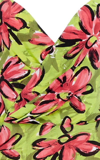 Shop Michael Kors Floral-print Silk Dress