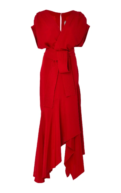 Shop Silvia Tcherassi Exclusive Protea Midi Dress In Red