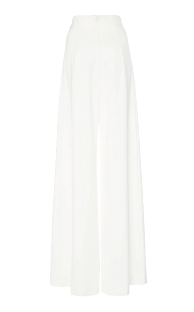 Shop Costarellos Crepe Wide-leg Pants In White