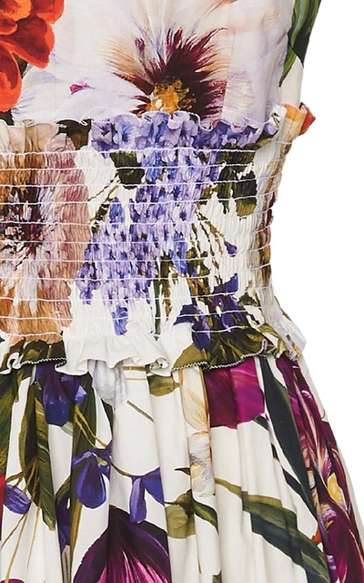 Shop Dolce & Gabbana Floral Poplin Midi Dress