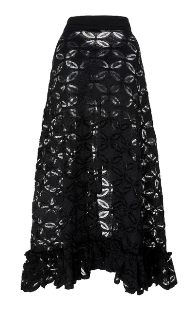 Shop Waimari Noemi Lace Wrap Skirt In Black