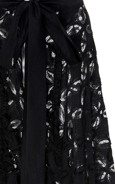 Shop Waimari Noemi Lace Wrap Skirt In Black