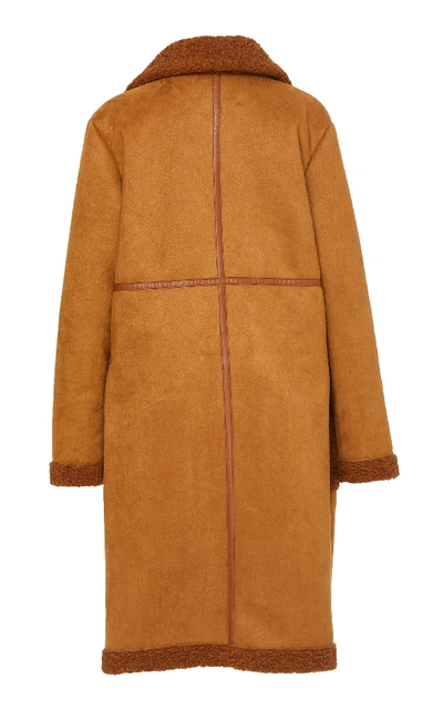 Shop Apparis Clothilde Faux Shearling Coat In Brown