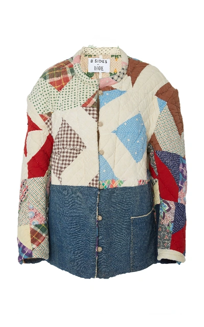 Shop B Sides Exclusive Patchwork Cotton Jacket In Multi