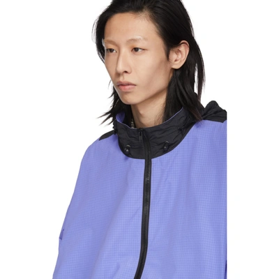 Shop Maison Margiela Purple Ripstop Hooded Jacket In 484 Violet