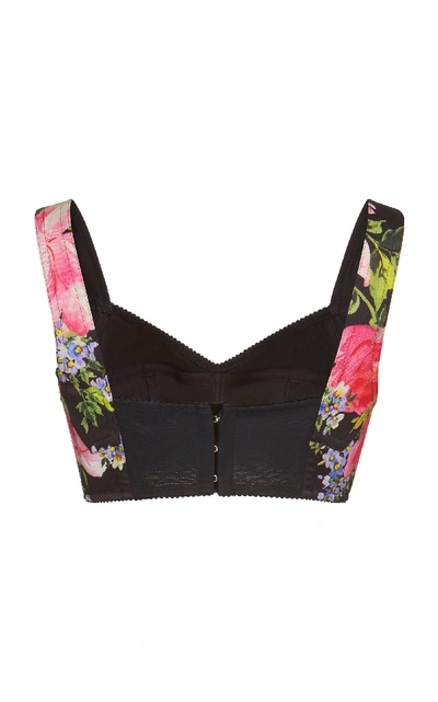 Shop Dolce & Gabbana Peonie Bustier Top In Floral