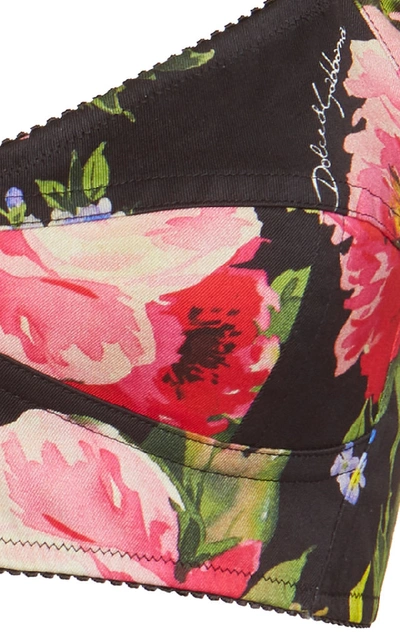 Shop Dolce & Gabbana Peonie Bustier Top In Floral