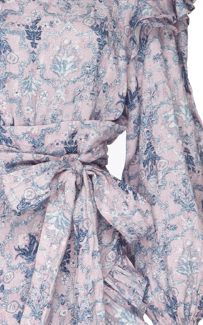 Shop Isabel Marant Étoile Telicia Ruffled Printed Linen Mini Dress