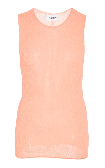 Shop Partow Sasha Fitted Tank In Pink