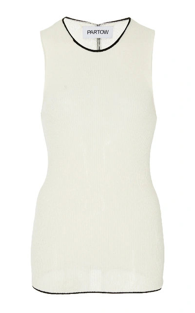Shop Partow Sasha Fitted Tank In White