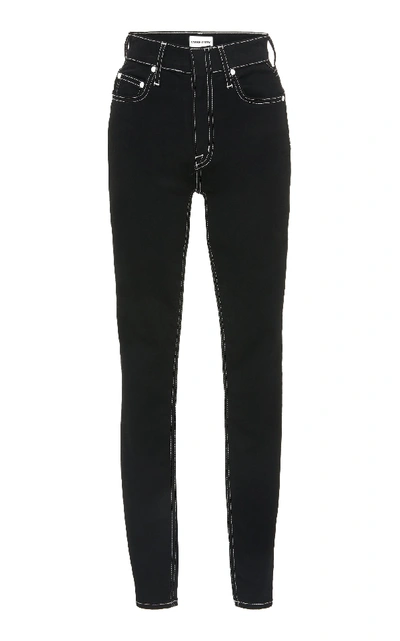 Shop Cotton Citizen Cigarette High-waisted Skinny Jeans In Black