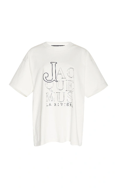 Jacquemus La Riviera Logo T-shirt In White | ModeSens