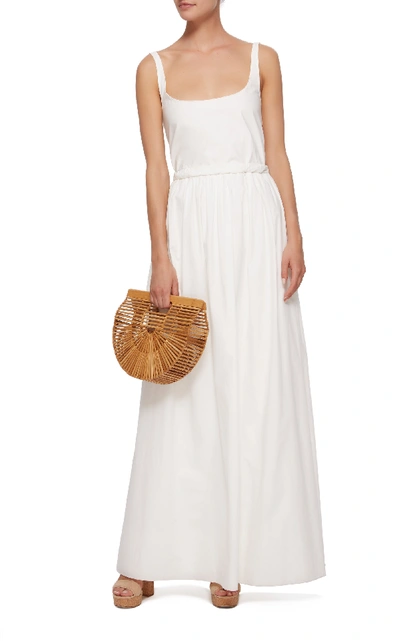 Shop Brock Collection Oriana Cotton-poplin Maxi Dress In White