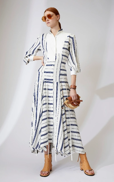 Shop Loewe Striped Poplin Shirtdress