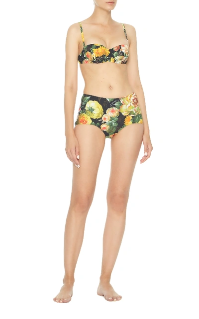 Shop Dolce & Gabbana Floral-print Balconette Bikini Top