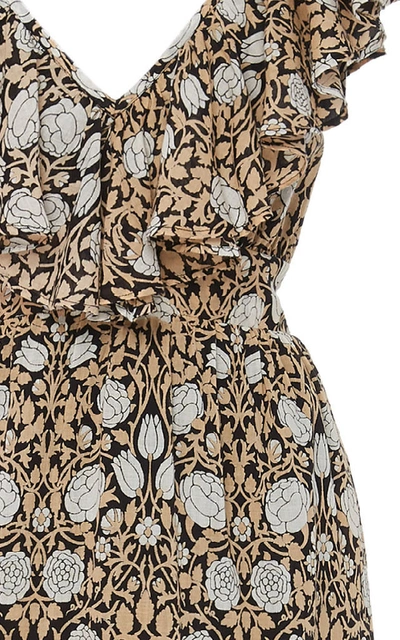 Shop Banjanan Marina Ruffled Floral Cotton-voile Maxi Dress