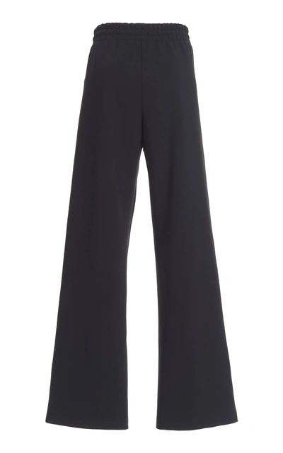Shop Off-white Satin Tracksuit Pants In Black