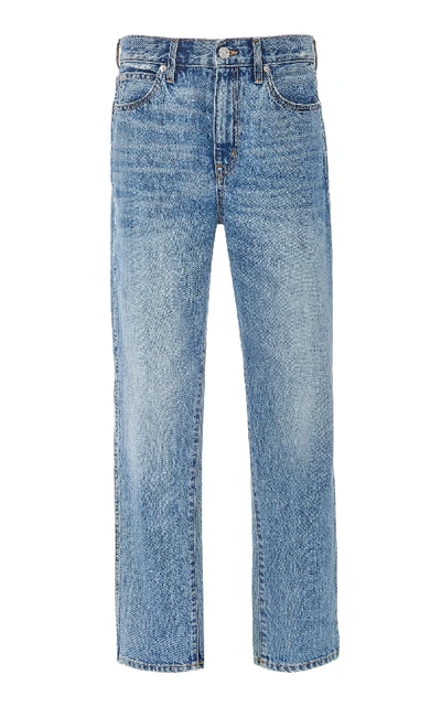 Shop Slvrlake Denim Virginia Mid-rise Straight-leg Jeans In Medium Wash