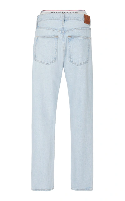 Shop Jean Atelier Brief Mid-rise Straight-leg Jeans In Light Wash