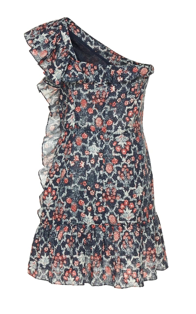 Shop Isabel Marant Étoile Teller Printed Linen Ruffle Dress